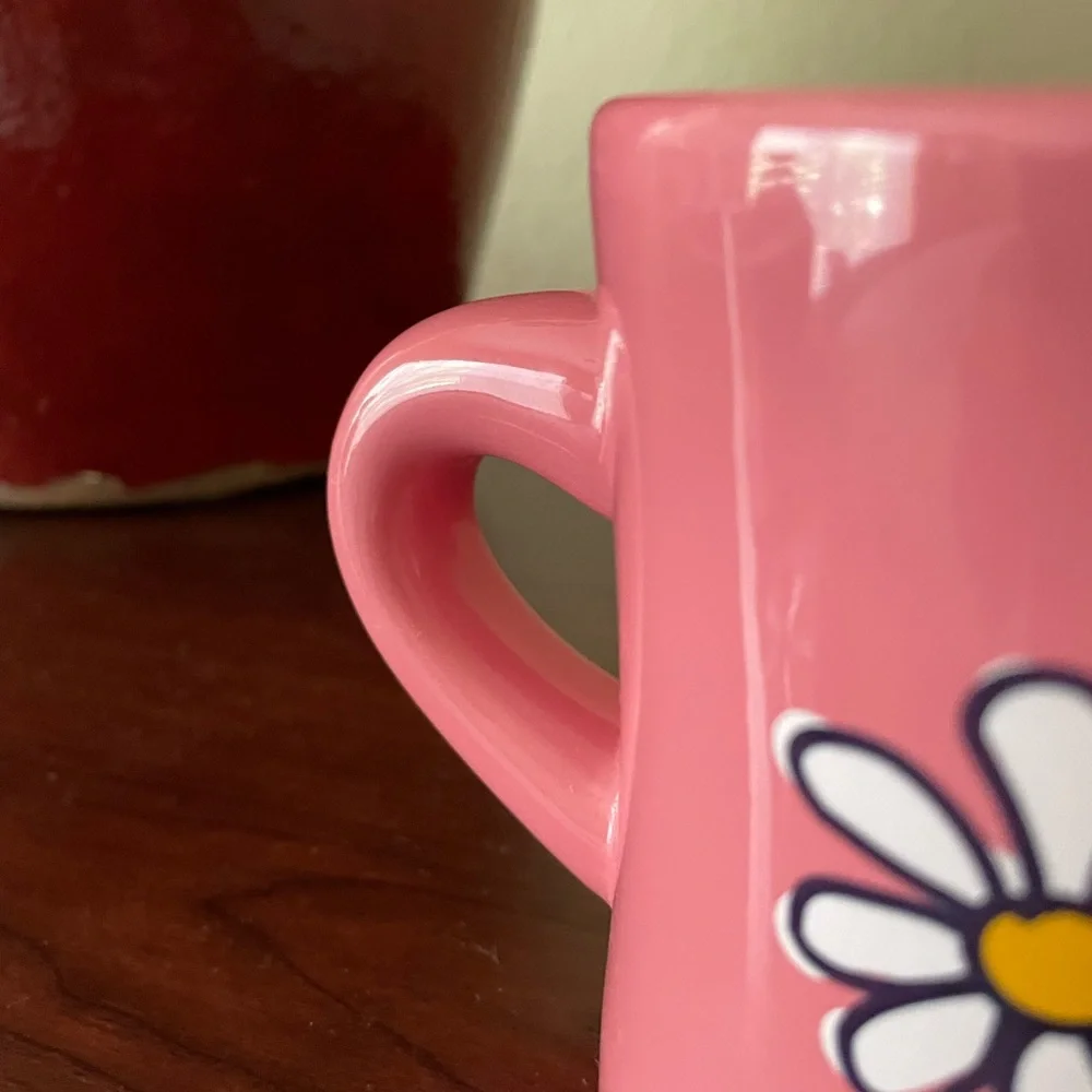 New Life is Good heavy ceramic daisy dinner mug - Picture 7 of 8
